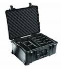 PELI 1560 BRIEFCASE WITH MOVABLE COMPARTMENTS AND BLACK WHEELS