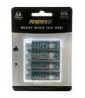 POWEREX PACK 4 rechargeable batteries AA NiMH 1,2v 2400mAh. IMEDION