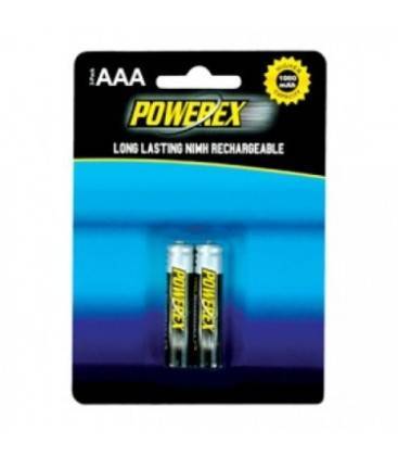 POWEREX PACK 2 AAA NiMH 1,2v 1000mAh wiederaufladbare Batterien