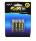POWEREX MHRAAA4-1000 - PACK 4 AAA NiMH batteries 1,2v 1000mAh