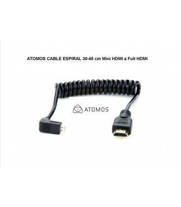 ATOMOS CABLE ESPIRAL 30-45 cm Mini HDMI a Full HDMI