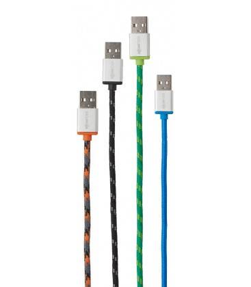 BOOMPODS RETRO BRAIDED CABLE 1M ORANGE