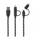 BOOMPODS CABLE DUO BRAIDED 1M LIGHTNING/MICRO USB A USB