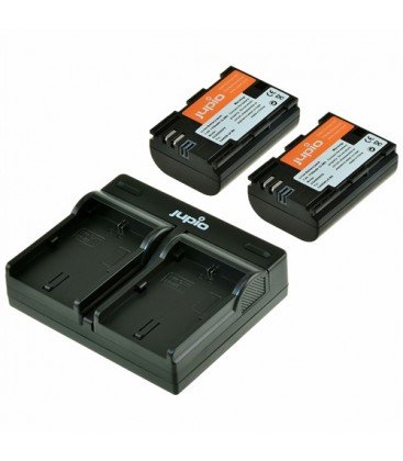 JUPIO KIT CARGADOR DUAL USB + 2 BATERIAS LP-E6  (CCA1002)