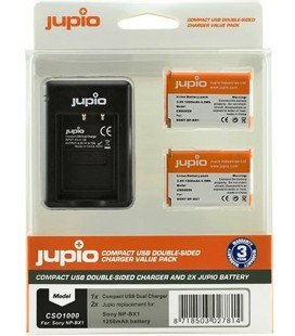 JUPIO DUAL USB CHARGER KIT + 2 BATTERIE NP-BX1