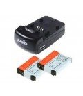 JUPIO KIT CARGADOR USB + 2 BATERIAS DMW-BCM13E 1150MAH (CPA1000) 