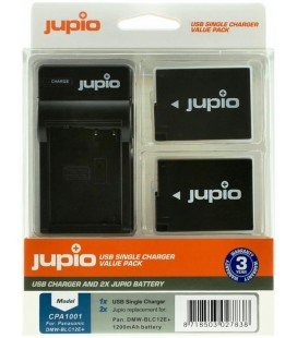 JUPIO KIT CARGADOR USB + 2 BATERIAS DMW-BLC12E 1200MAH (CPA1001) 