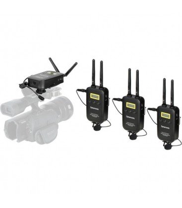 Saramonic Vmiclink5 - Sistema Sem Fio de Três Transmissores e Receptor com Monitor