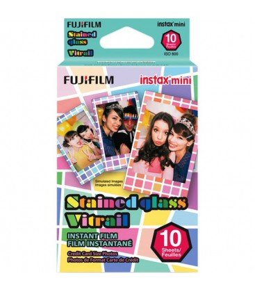 FUJIFILM INSTAX MINI STAINED GLLASS(CRISTAL TINTADO) 10 TIRAS