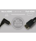 ATOMOS CABLE MICRO HDMI A FULL HDMI (ACODADO 30MTS.)