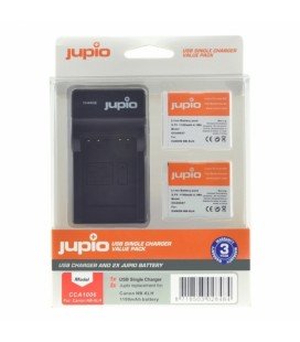 JUPIO 2 BATTERIEN NB-6LH CANON + USB-LADEGERÄT (CA1006)
