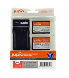 JUPIO 2 BATERIAS LP-E10 CANON + CARGADOR USB (CCA1008)