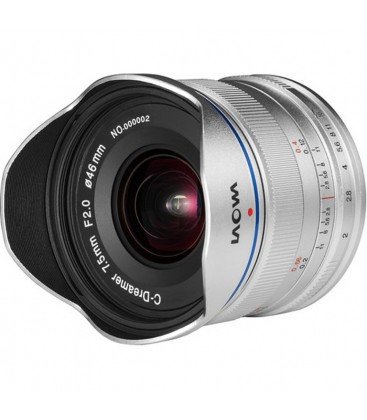 LAOWA 7.5MM F/2 MFT - VERSION ULTRA LIGERO (150gms.) PLATA