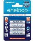 PANASONIC ENELOOP BLISTER 4 batterie ricaricabili AAA/750mA.