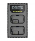 NITECORE USN1 CARGADOR SONY NP-FW50 DUAL (2 BATERIAS 1 USB)