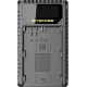 NITECORE USC1 CARGADOR CANON LP-E6/6N/LP-E8 DUAL (2 BATERIAS 1 USB)