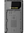 NITECORE UNC1 CARGADOR CANON LP-E6/6N/LP-E8 DUAL (2 BATERIAS 1 USB)