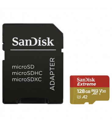 SANDISK EXTREME  SDXC 128 GB 160 MB/s A2 C10 V30 UHS-I U3