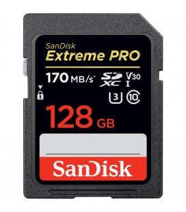 SANDISK CARD EXTREME PRO SDXC 128 GB 170MB/S, UHS-I/V30/U3/Klasse 10 Speed 