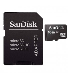 SANDISK MICRO SD 16GB + ADAPTER