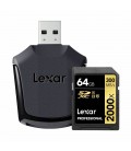LECTEUR LEXAR SDXC 64 Go 300M / S + USB 3.0