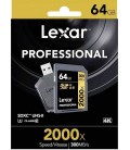 LEXAR SDXC 64 GB 300M/S + LECTOR USB 3.0