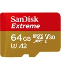 SANDISK TARJETA EXTREME MICRO SD 64GB 160M/S