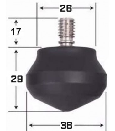 PIEDS EN CAOUTCHOUC LEOFOTO 38MM POUR TRÉPIEDS
