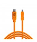 TETHER TOOLS USB-C A MICRO-B 3.0 ORANGE STRAIGHT CABLE