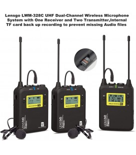 LENSGO MICROPHONE SYSTEM WIRELESS 328C PRO 2TX + 1RX
