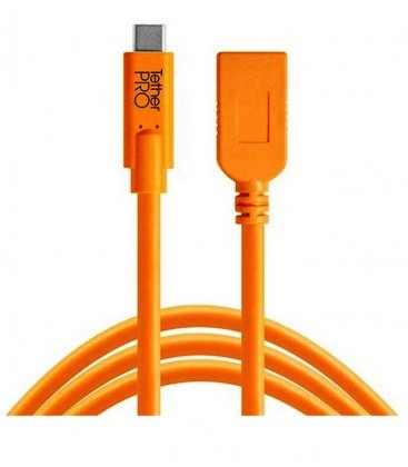  TETHERPRO USB TYPE-C A USB TYPE-A EXTENSION CABLE (15 ',NARANJA)