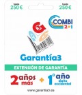 GARANTÍA3 COMBI HASTA 250 EUROS  - 2 AÑOS EXTENSIÓN DE GARANTÍA + 1 AÑO DAÑO ACCIDENTAL