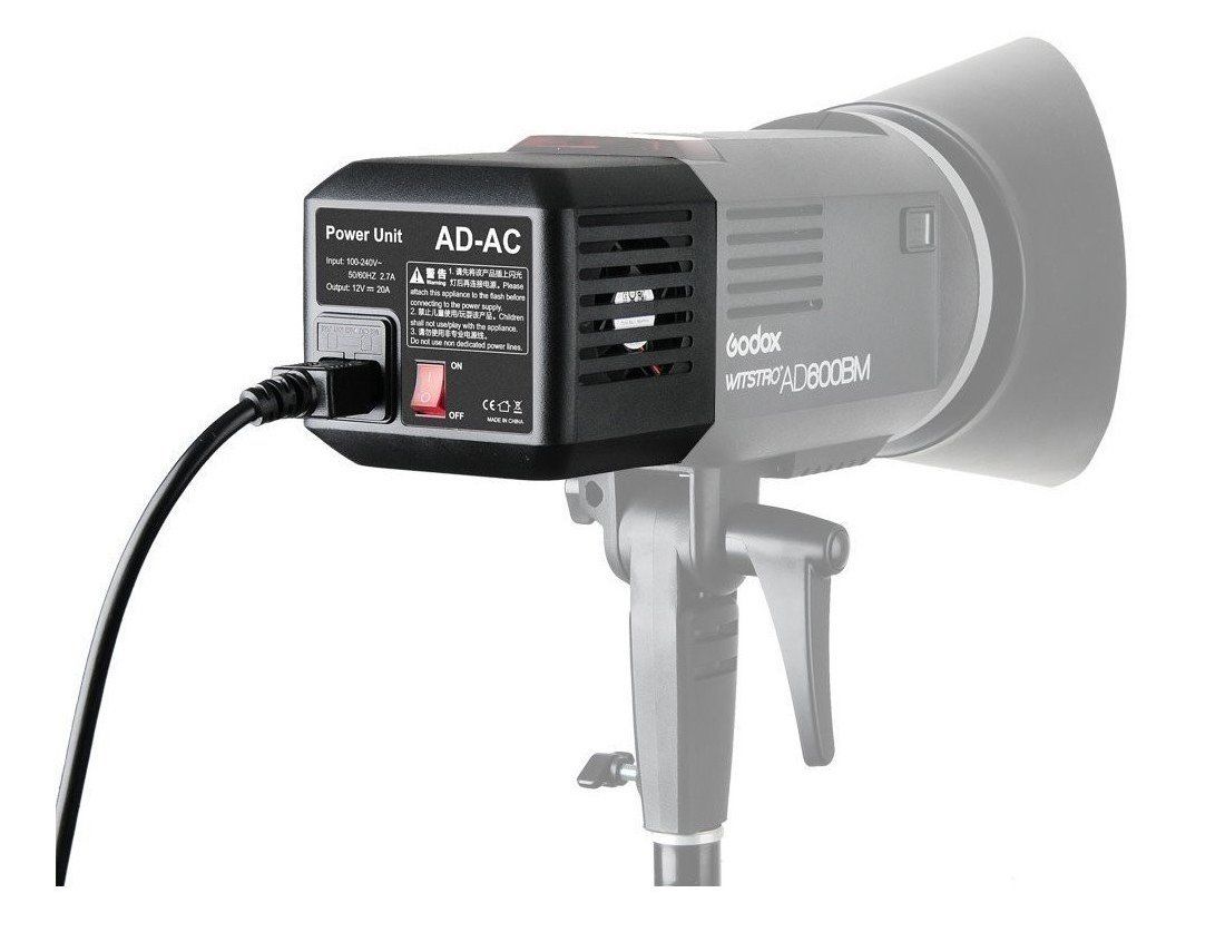 GODOX ADAPTADOR DE CORRIENTE AD-AC PARA FLASH GODOX AD600B AD600BM