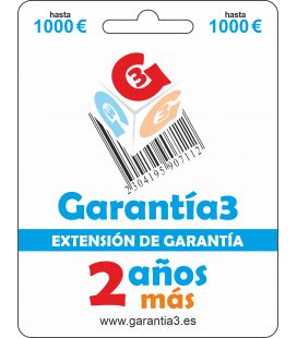 GARANTÍA3 EXTENSIÓN DE GARANTÍA HASTA 1000 EUROS