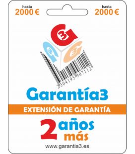 GARANTÍA3 EXTENSIÓN DE GARANTÍA HASTA 2000 EUROS