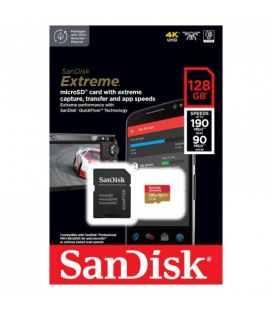 SANDISK TARJETA EXTREME MICRO SDXC UHS-I 128GB 190M/S