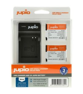 JUPIO KIT 2 BATERIAS DMW-BCM13E + CARGADOR USB