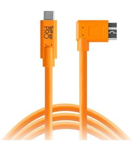 TETHERPRO CABLE USB-C A MICRO-B RIGHT ANGLE ( 4.6m ) REF. CUC33R15-ORG