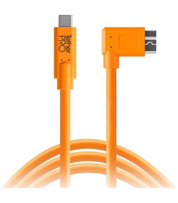 TETHERPRO CABLE USB-C A MICRO-B RIGHT ANGEL ( 4.6m ) REF. CUC33R15-ORG