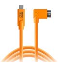 TETHERPRO CABLE USB-C A MICRO-B RIGHT ANGEL ( 4.6m ) REF. CUC33R15-ORG