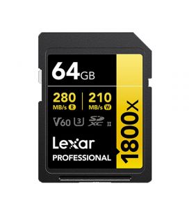 LEXAR SD PRO GOLD SERIES UHS-II 1800X 64GB V60