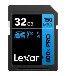 LEXAR TARJETA SDHC 800X PRO BLUE 32GB UHS-1 V10 150MB/S