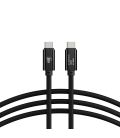 TETHER USB-C A USB-C - CABLE 0,3M NEGRO