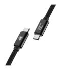 TETHER USB-C A USB-C - CABLE 0,3M NEGRO