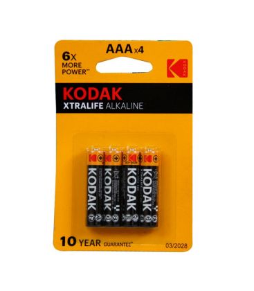 KODAK PILA ALKALINA AAA LR03 PACK DE 4