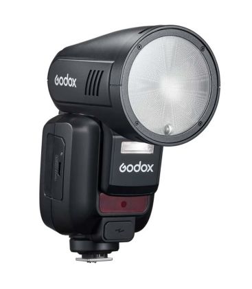 godox v100 nikon – flash de zapata ttl/hss con cabezal redondo y batería recargable