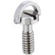 KS-184 STAINLESS STEEL FLAT HEAD SHAFT D RING 1/4" SCREWS (21MM)