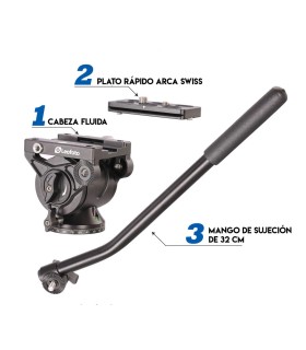 LEOFOTO CABEZA FLUIDA DE VIDEO BV-10