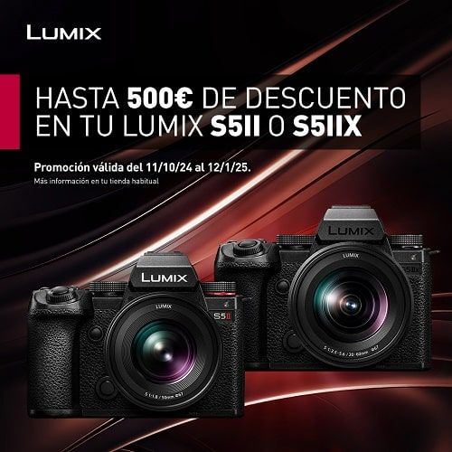 CASHBACK Cámaras S5M2 y S5M2X: hasta 500€ Objetivos: hasta 250€