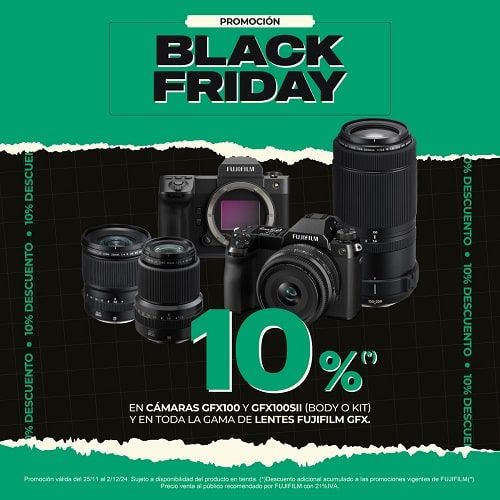 Campaña Black Friday para cámaras GFX100 II y GFX100S II y ópticas GFX